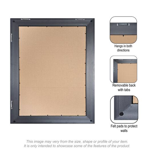 Kate and Laurel Svelte Noir Black Photo Frames with Mat